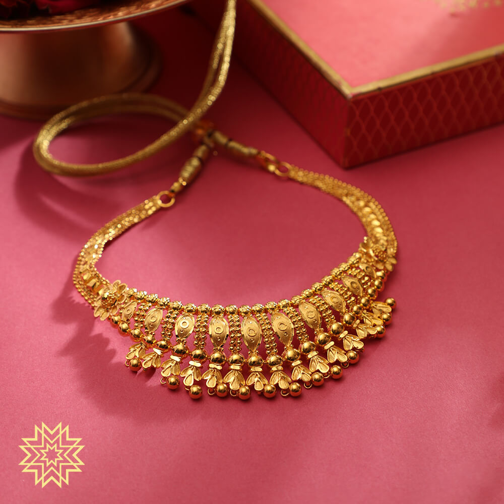 Beautiful Pokli Designer Gold Choker Necklace