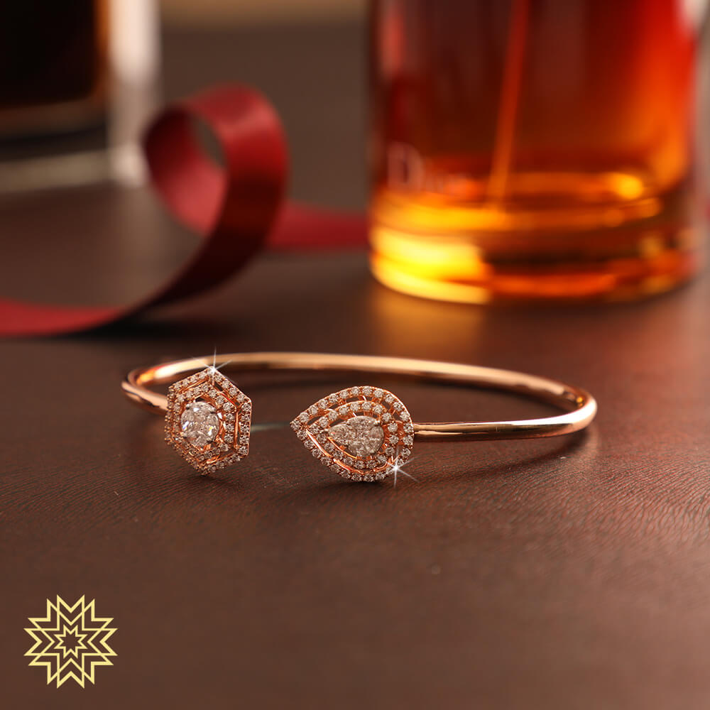 Manubhai Real Diamond Bangle