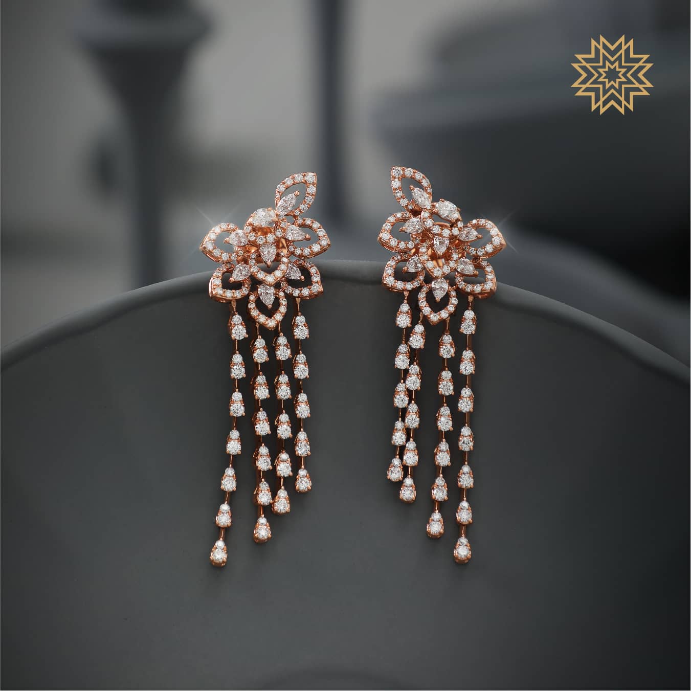 Manubhai Real Diamond Earrings