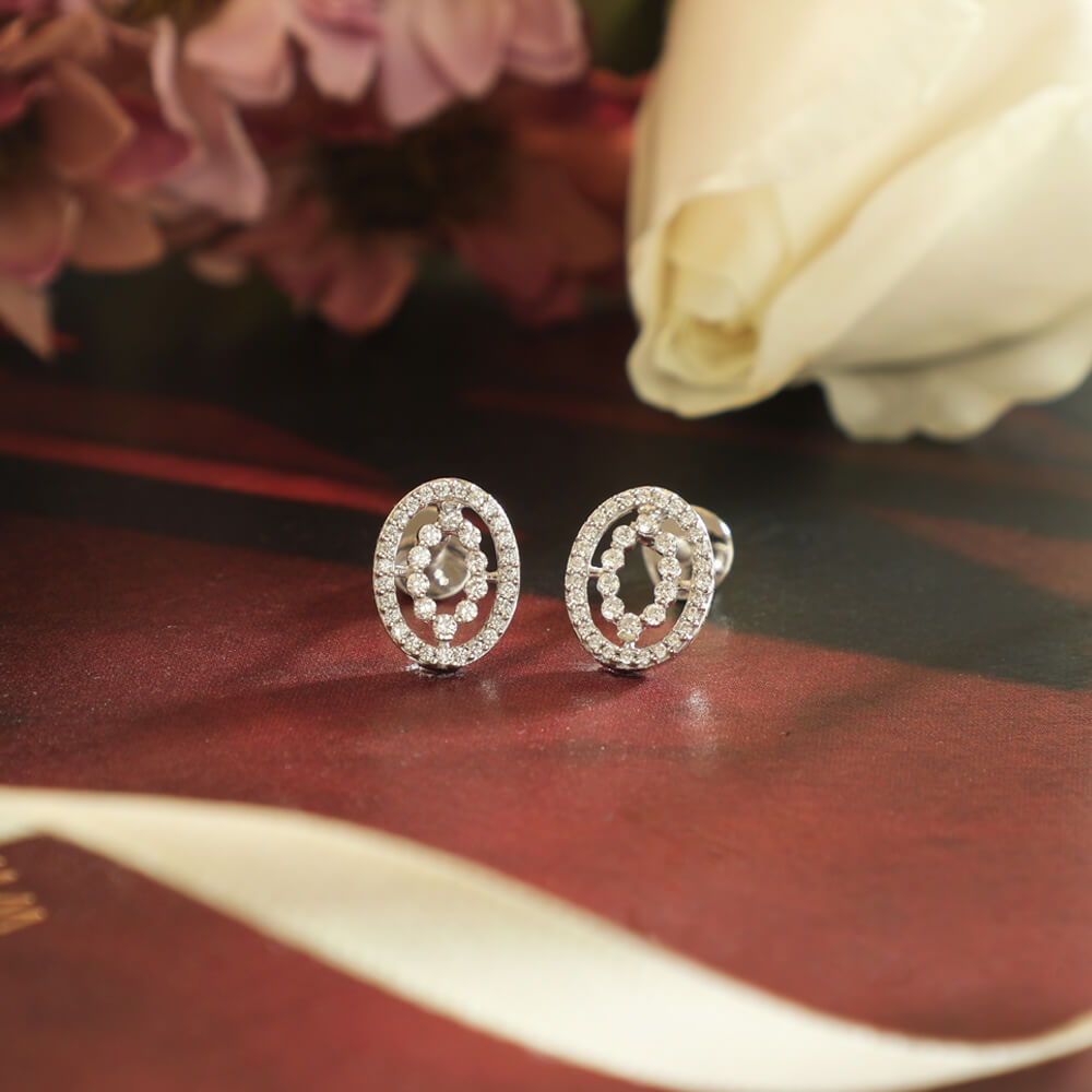 Kisna Real Diamond Jewellery 14KT Rose Gold SI Diamond Earrings for Women   Dimira  Amazonin Fashion