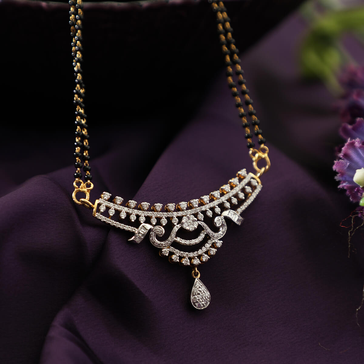 Manubhai Real Diamond Mangalsutra