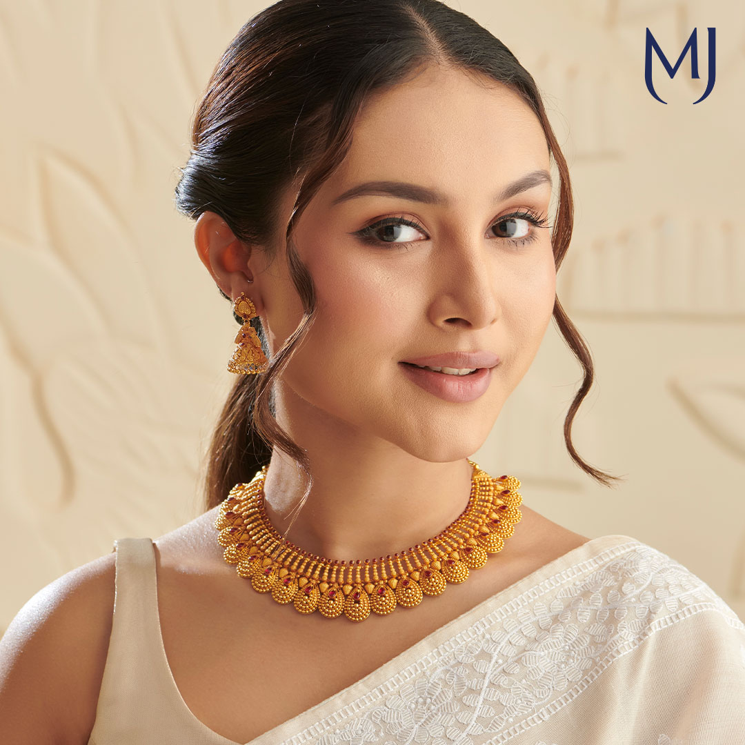 Gold Necklace Set for Women Buy Gold Necklace Set Online India Manubhai Jewellers