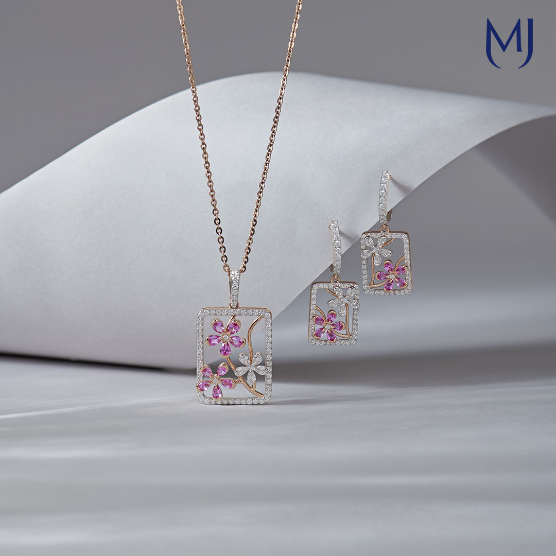 Buy Real Diamond Pendant set(18K)