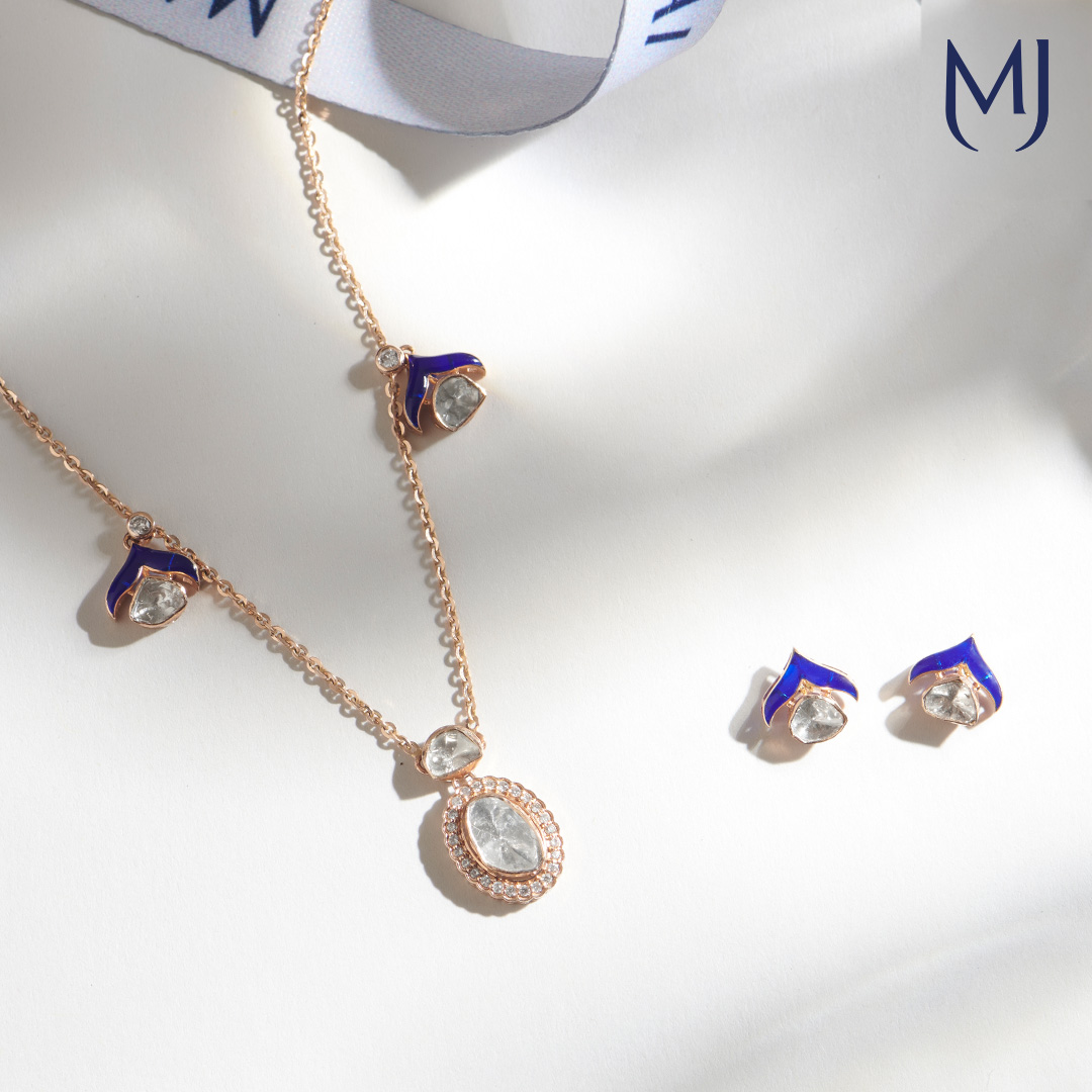 14 KT Bluebird Polki Set