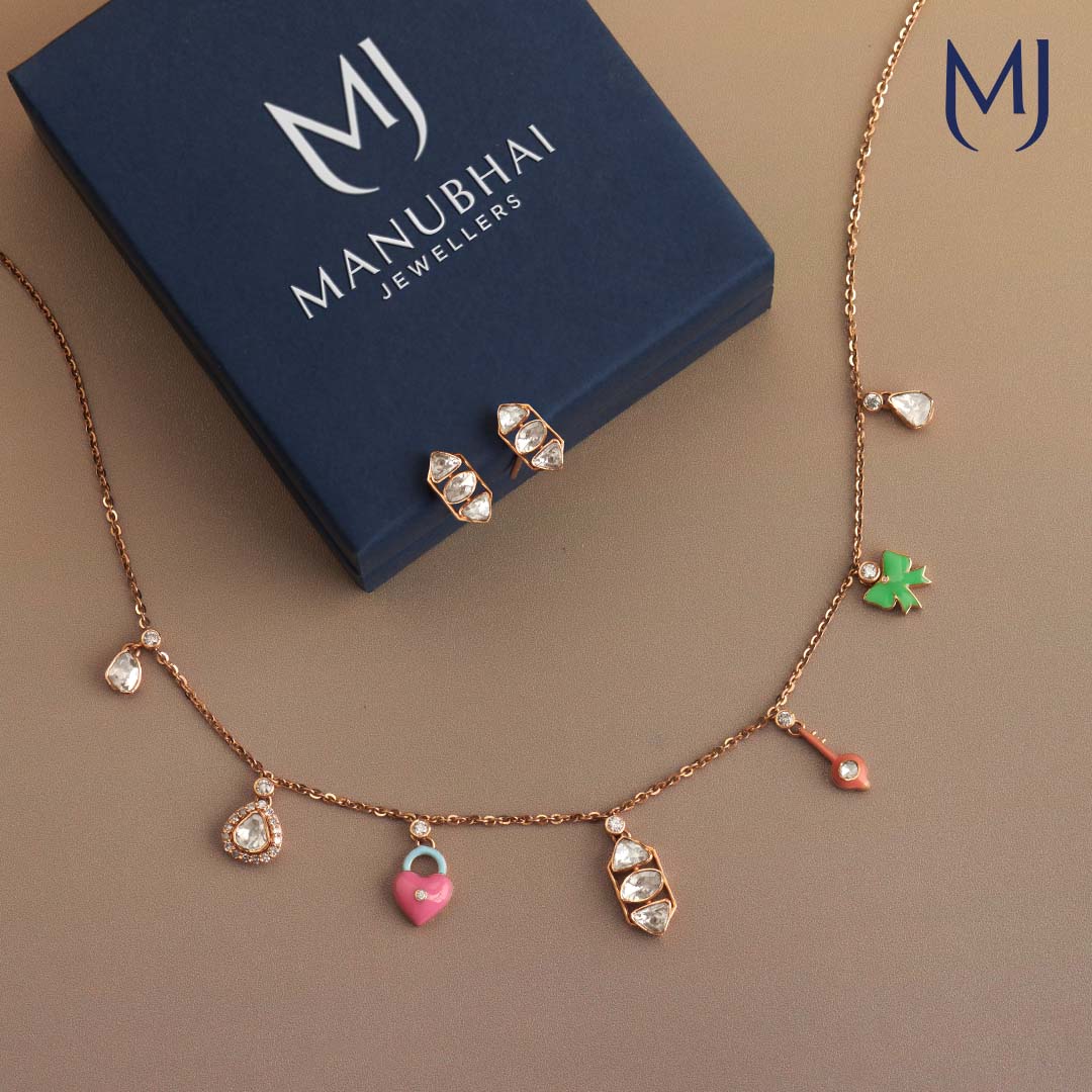 14 KT Trinkets Polki Set