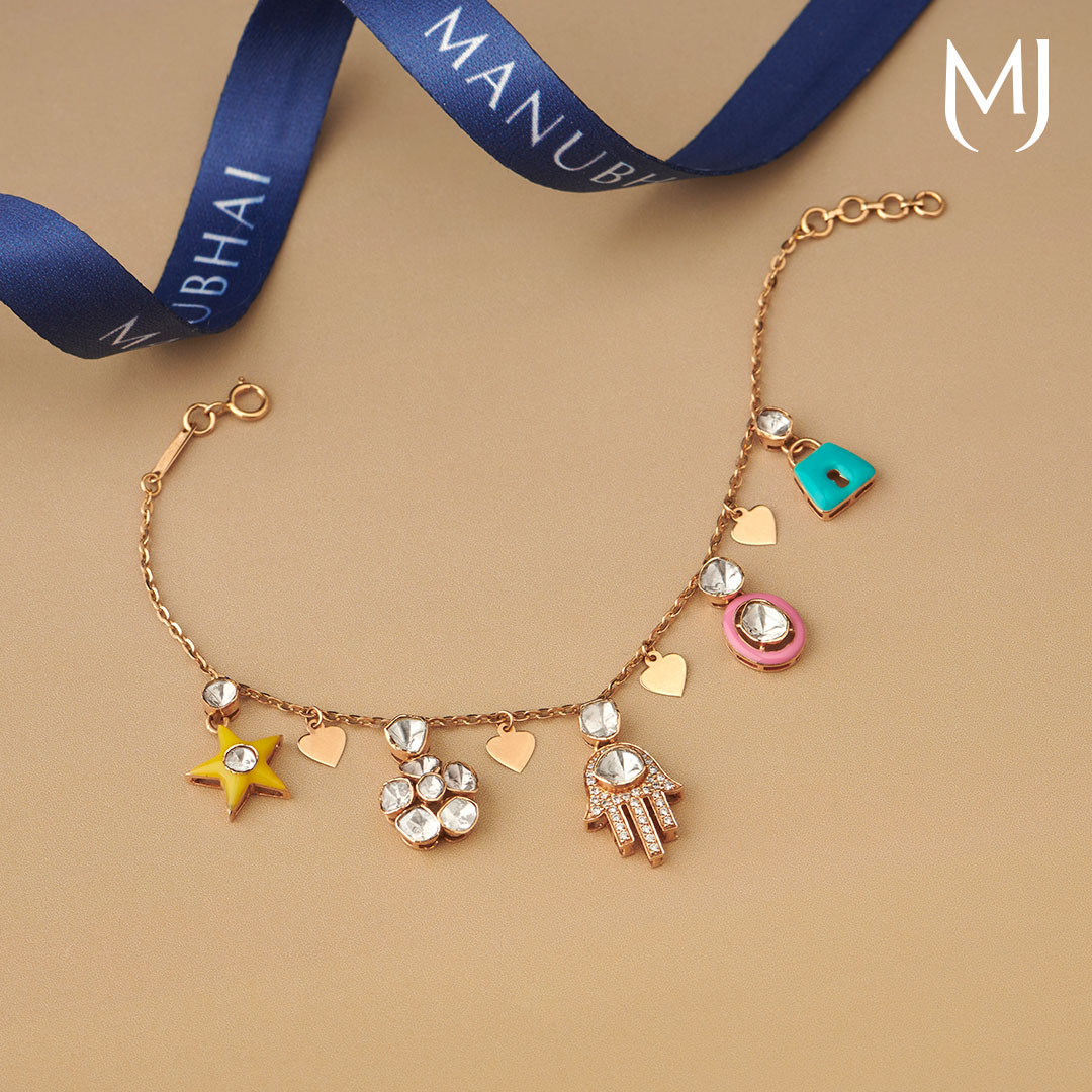 18 KT Lucky Charm Polki Bracelet