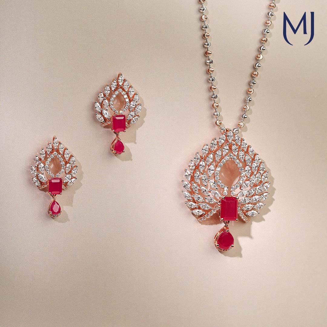 Buy Real Diamond Pendant set(18K)