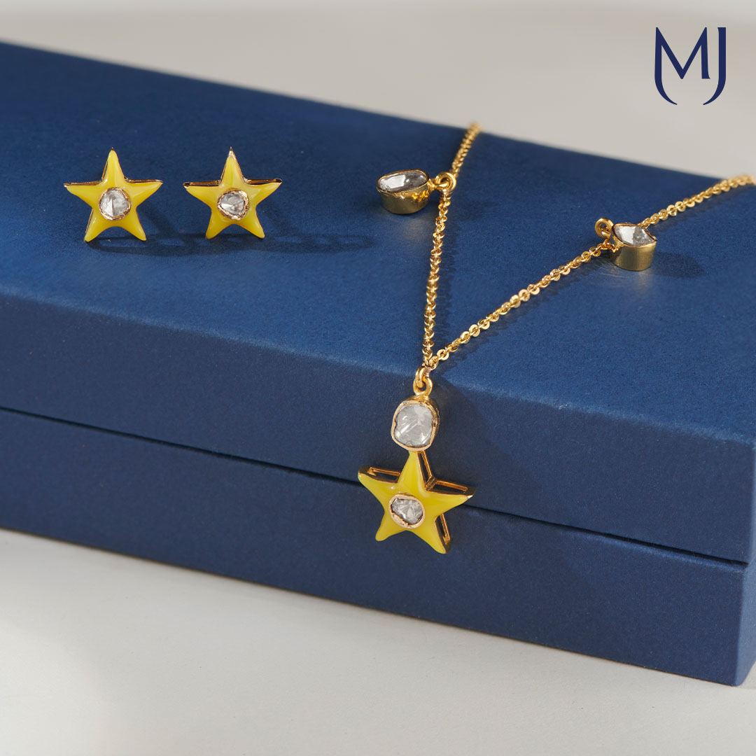 14 KT Shining Star Polki Set