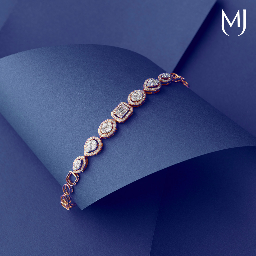 Buy Real Diamond Bracelet Online | Real Diamond Bracelet by Manubhai.