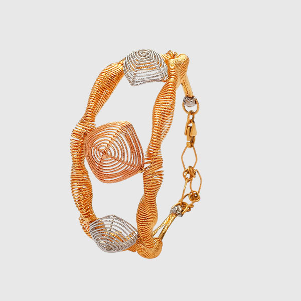 Buy 18K Yellow Gold Bracelet for Men and Women Italian Design Online in  India  Etsy