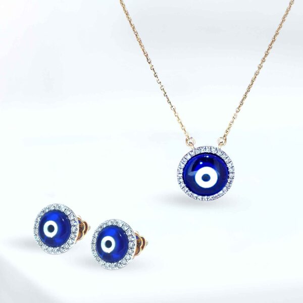 Light weight real diamond pendant set