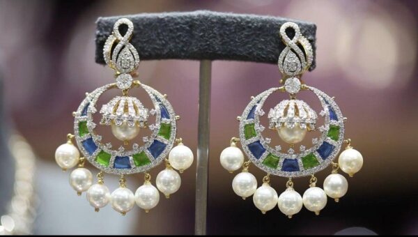 Manubhai Real Diamond Earrings