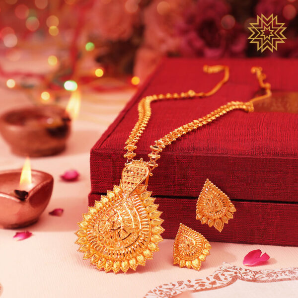 Manubhai Gold PENDANT SET