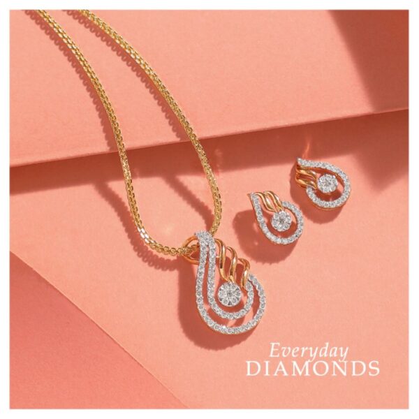 Manubhai Real Diamond PENDANT SET