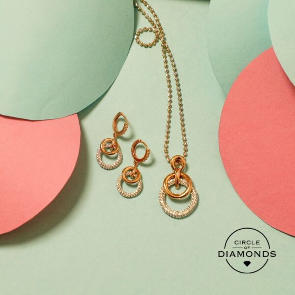 Manubhai Real Diamond PENDANT SET