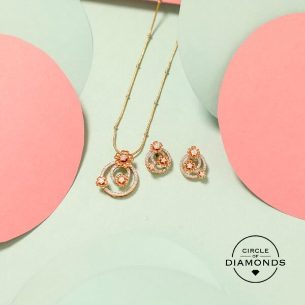 Manubhai Real Diamond PENDANT SET