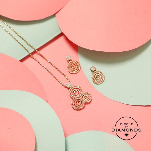 Manubhai Real Diamond PENDANT SET
