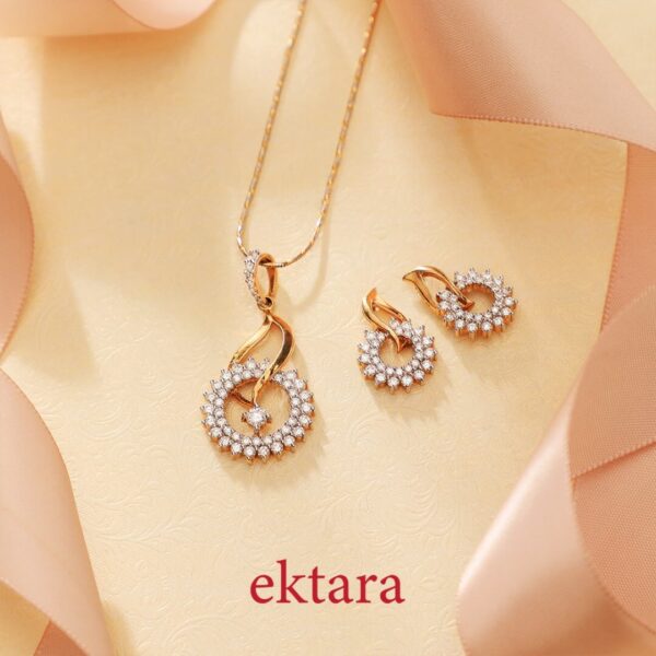 Manubhai Real Diamond PENDANT SET