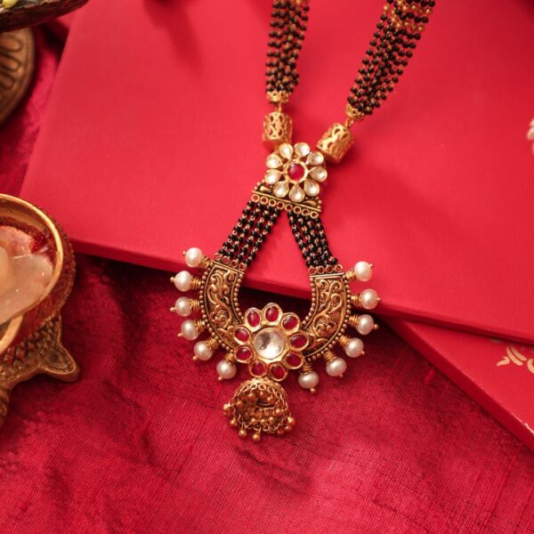 Trendy Black Mani Gold Mangalsutra