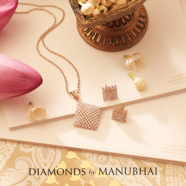 Manubhai Real Diamond PENDANT SET