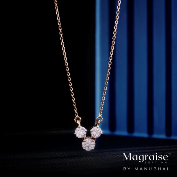 Light weight real diamond pendant set