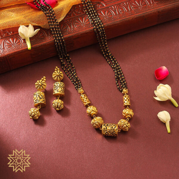 Ethnic Gold Mala Mangalsutra Set
