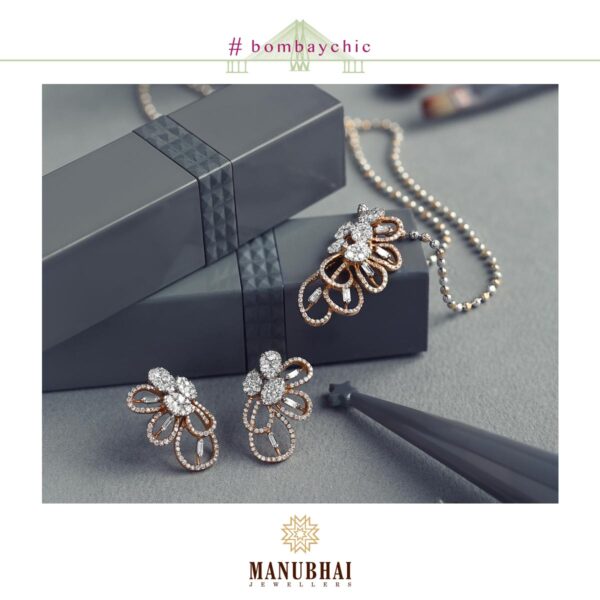 Manubhai Real Diamond PENDANT SET