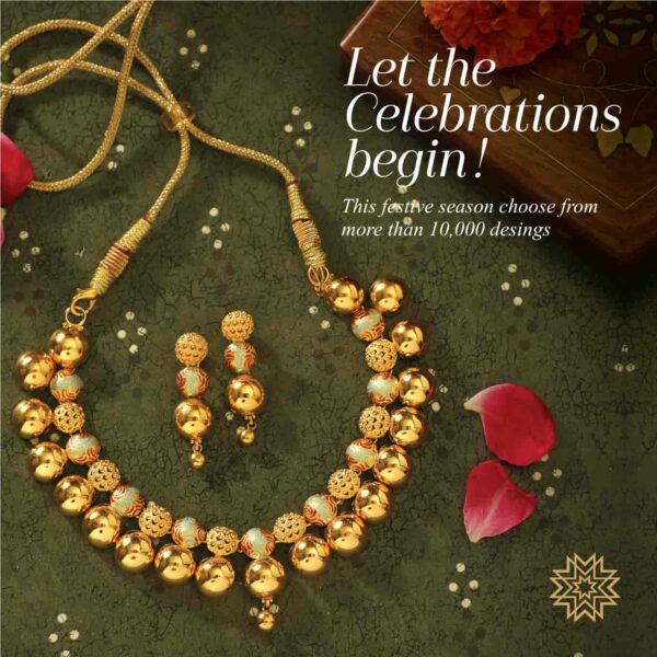 2 Layer Gold Boremaal Necklace Set