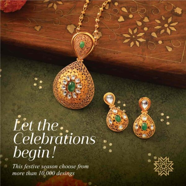 Manubhai Gold PENDANT SET