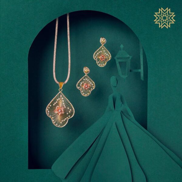 Manubhai Gold PENDANT SET