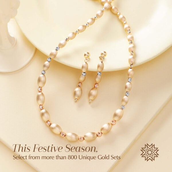 Simple Gold Necklace Set Design