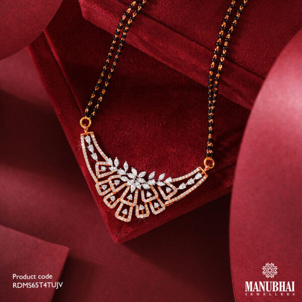 Real diamond mangalsutra