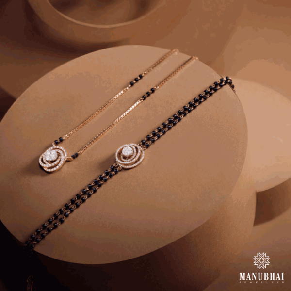 Light weight real diamond mangalsutra