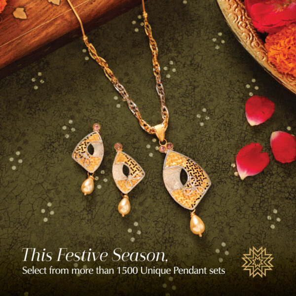 Manubhai Gold PENDANT SET