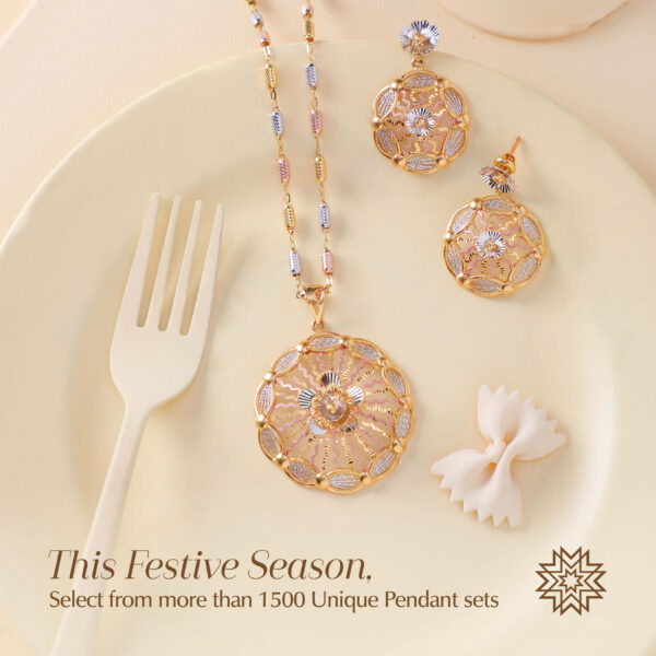 Manubhai Gold PENDANT SET