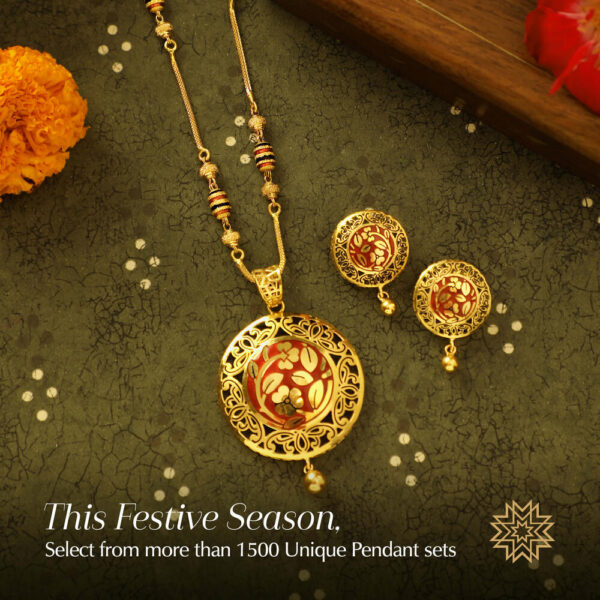 Manubhai Gold PENDANT SET