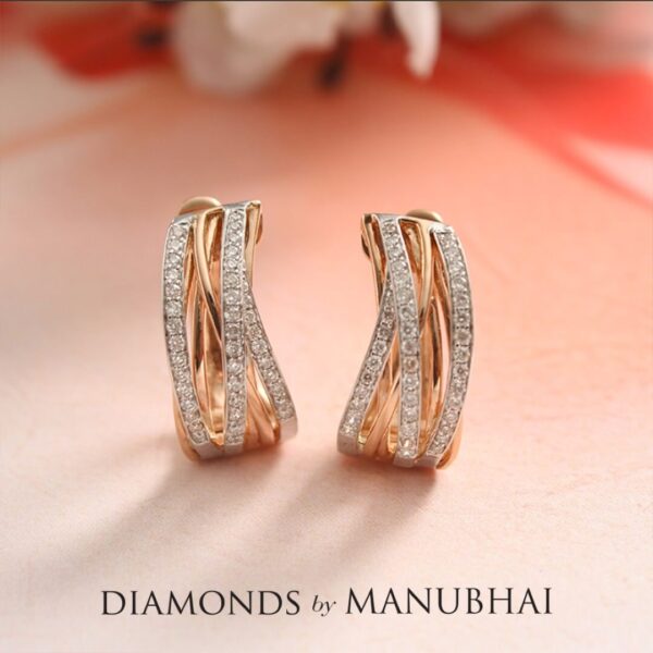 Manubhai Real Diamond Earrings