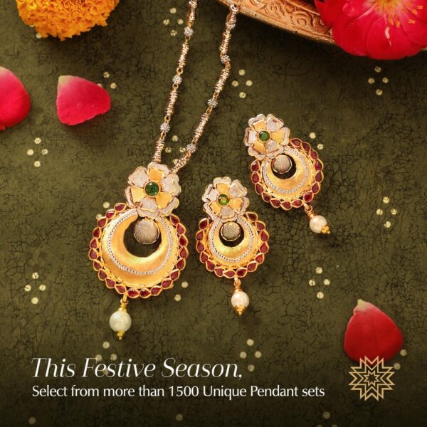 Manubhai Gold PENDANT SET