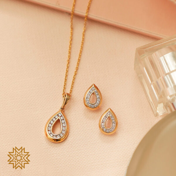 Manubhai Real Diamond PENDANT SET
