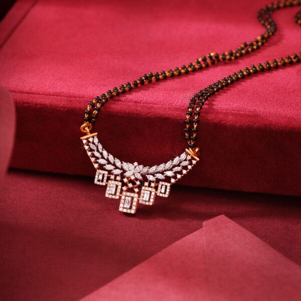 Real diamond mangalsutra