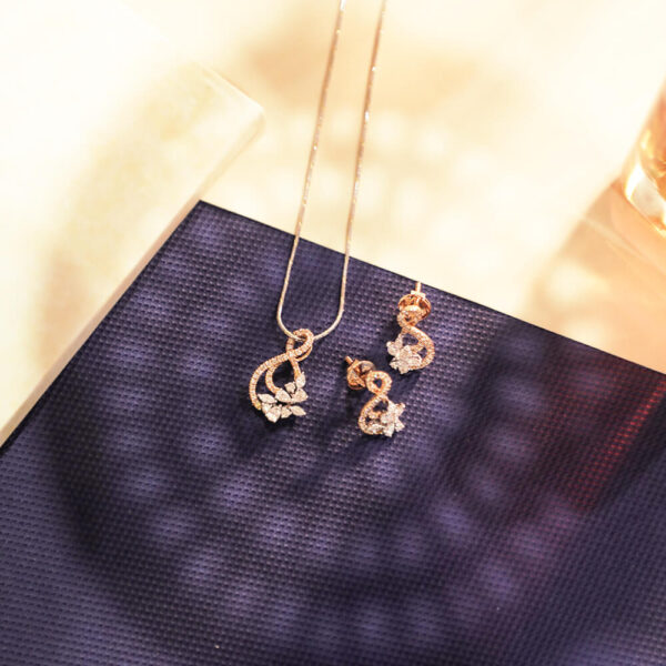 Manubhai Real Diamond PENDANT SET