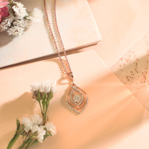 Manubhai Real Diamond PENDANT SET