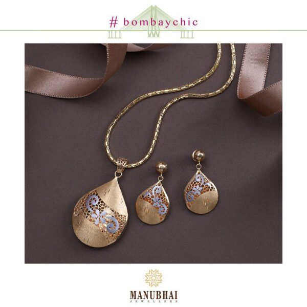 Manubhai Gold PENDANT SET