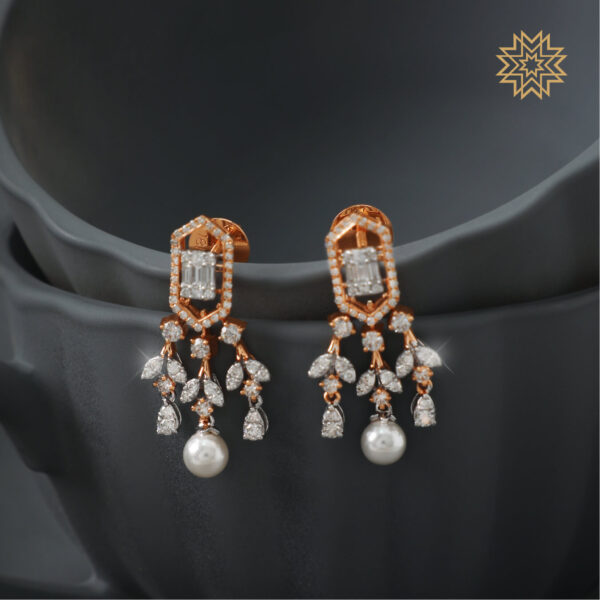 Manubhai Real Diamond Earrings
