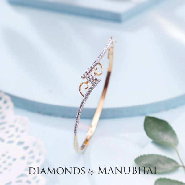 Manubhai Real Diamond Bangle