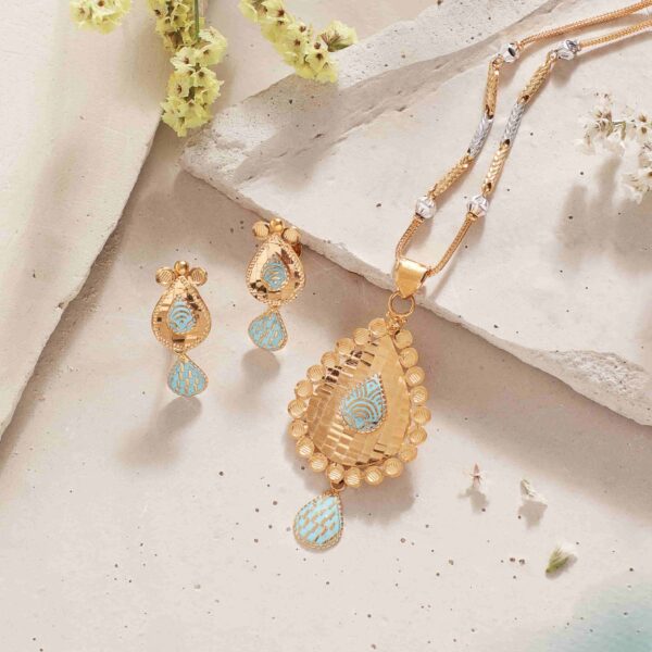 Manubhai Gold PENDANT SET