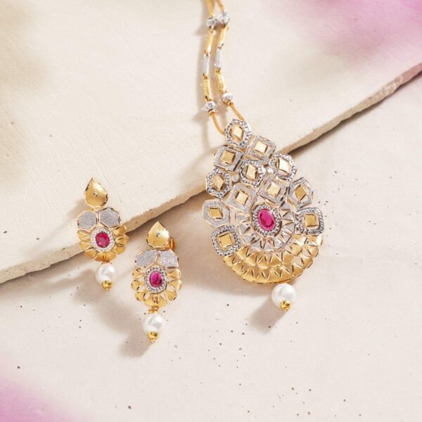 Manubhai Gold PENDANT SET