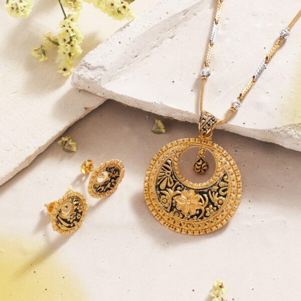 Manubhai Gold PENDANT SET