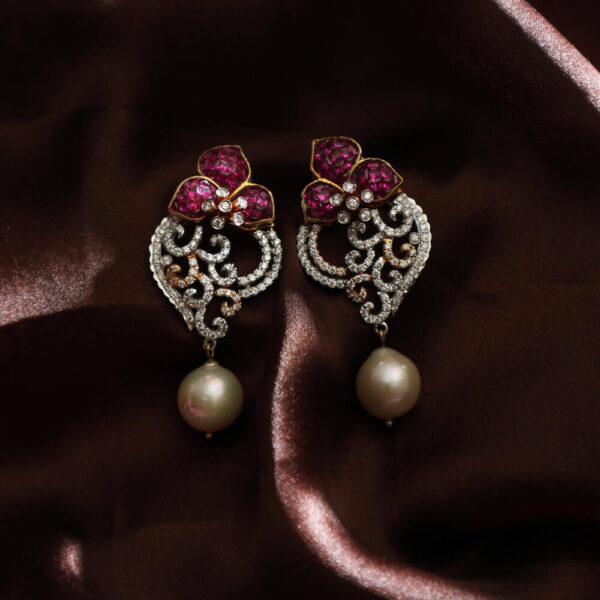 Manubhai Real Diamond Earrings