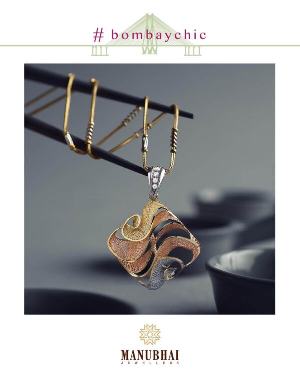 Manubhai Gold PENDANT SET